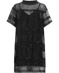 AllSaints - Izabela Embroidered Mini Dress - Lyst