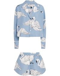 Olivia Von Halle - Cotton-Silk Lucia Laia Short Pyjama Set - Lyst