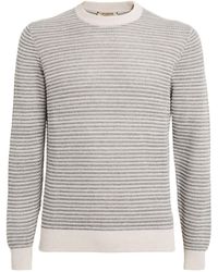 FIORONI CASHMERE - Multi-stitch Striped Sweater - Lyst