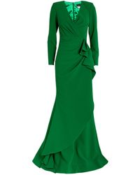 Jovani Ruffle-detail Gown - Green