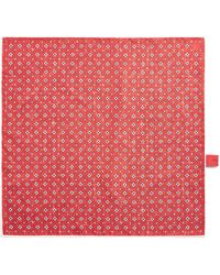 Isaia - Geometric Print Pocket Square - Lyst