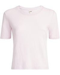 L'Agence - Organic Cotton Stormy Cropped T-Shirt - Lyst