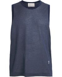 Ami Paris - Cotton Stripe Ami De Coeur Tank Top - Lyst