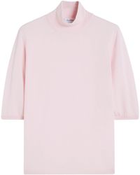 Max Mara - Virgin Wool High-Neck Top - Lyst