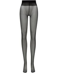 Saint Laurent - Sheer Cassandre Tights - Lyst