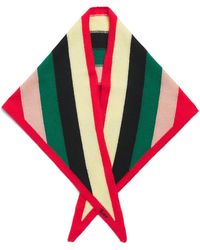 RIXO London - Wool-Cashmere Stripe Triangle Scarf - Lyst