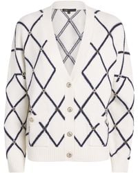 Maje - Wool-Blend Jacquard Cardigan - Lyst