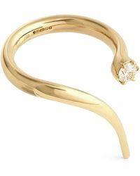 Jade Trau - Yellow Gold And Diamond Rae Wrap Ring - Lyst
