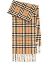 Burberry - Cashmere-Blend Sparkle Check Scarf - Lyst