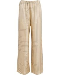 TOTEME - Silk Monogram Trousers - Lyst