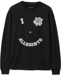 AllSaints - Organic Cotton Grinner Sweater - Lyst