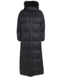 Yves Salomon - Down Fur-Trim Extra-Long Puffer Jacket - Lyst