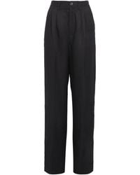 Anine Bing - Pleated Carrie Wide-Leg Trousers - Lyst