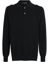 Comme des Garçons - Wool Cut-Out Polo Shirt - Lyst