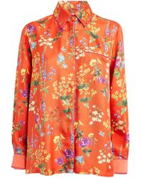Max Mara - Silk Floral Print Shirt - Lyst