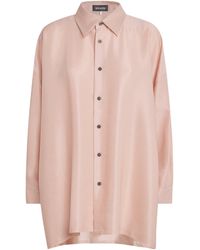 Eskandar - Silk Plissé Wide A-Line Shirt - Lyst