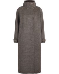 Sandro - Wool-Blend Check Coat - Lyst