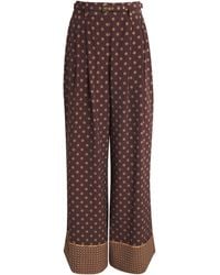 Zimmermann - Printed Wide-Leg Trousers - Lyst