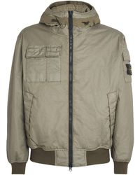 Stone Island - Water-Resistant Nylon Bomber Jacket - Lyst