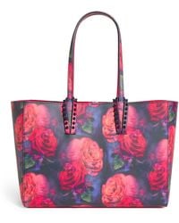 Christian Louboutin - Leather Cabata Roses Tote Bag - Lyst