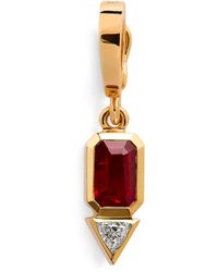 Azlee - Ruby And Diamond July Charm - Lyst