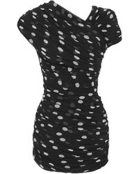 Saint Laurent - Silk Asymmetric Mini Dress - Lyst