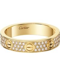 Cartier - Small And Pavé Diamond Love Ring - Lyst