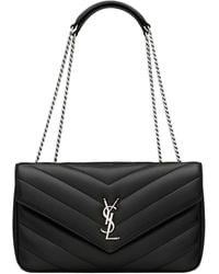Saint Laurent - Mini Matelassé Lambskin Loulou Shoulder Bag - Lyst