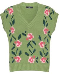 Weekend by Maxmara - Knitted Floral Sweater Vest - Lyst
