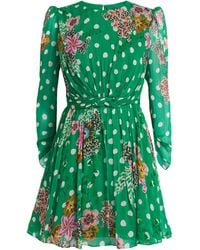 Saloni - Silk-Blend Blythe-B Mini Dress - Lyst