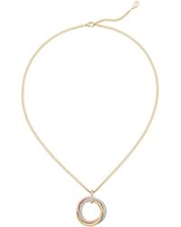 Cartier - Large, Rose, And Diamond Trinity Necklace - Lyst