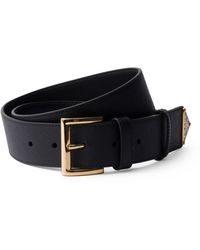 Prada - Saffiano Leather Triangle Belt - Lyst