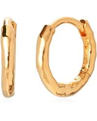 Monica Vinader - Mini Vermeil Mv Siren Muse Huggie Earrings - Lyst