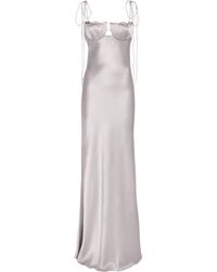 Anna October - Satin Tulip Maxi Dress - Lyst