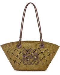 Loewe - X Paula's Ibiza Small Woven Anagram Basket Bag - Lyst