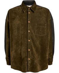 Marni - Suede-leather Shirt - Lyst