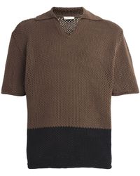 Commas - Two-tone Knitted Polo Shirt - Lyst