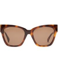 Max Mara - Acetate Tortoiseshell Butterfly Sunglasses - Lyst