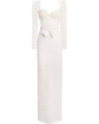 Alessandra Rich - Cady Lace-Bustier Maxi Dress - Lyst