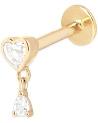 Astrid & Miyu - And Topaz Heart Charm Single Stud Earring - Lyst