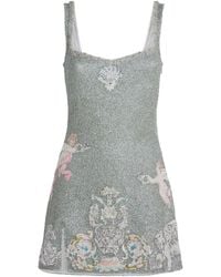 Clio Peppiatt - Beaded Palazzo Mini Dress - Lyst
