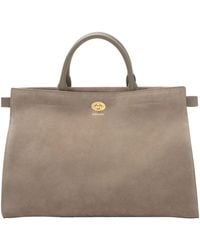 Burberry - Medium Suede Cotswolds Tote Bag - Lyst