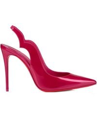 Christian Louboutin - Hot Chick Sling Patent Leather Slingback Pumps 100 - Lyst
