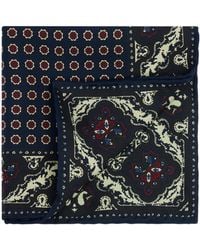 dunhill - Mulberry Silk Floral Medallion Pocket Square - Lyst