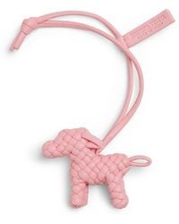 Bottega Veneta - Lambskin Woven Dog Charm - Lyst