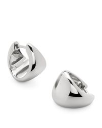 Monica Vinader - Medium Sterling Tapered Huggie Earrings - Lyst