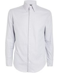 Emporio Armani - Cotton Jacquard Houndstooth Shirt - Lyst