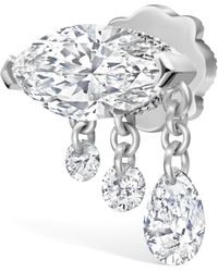 Maria Tash - Triple Teardrop Marquise Diamond Threaded Earring Left - Lyst