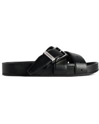 Balenciaga - Calfskin Belt Mules - Lyst