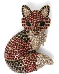 Weekend by Maxmara - Crystal Fox Brooch - Lyst